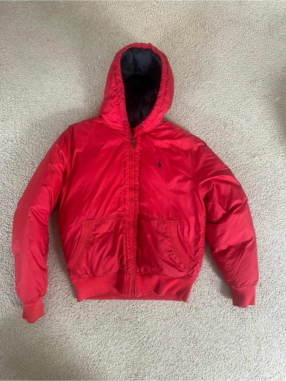 POLO RALPH LAUREN Red Hooded Puffer Jacket
